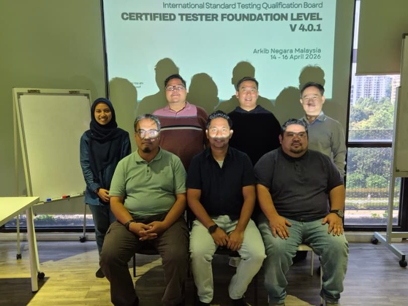 ISTQB CTFL class at Jabatan Arkib Negara, April 2026